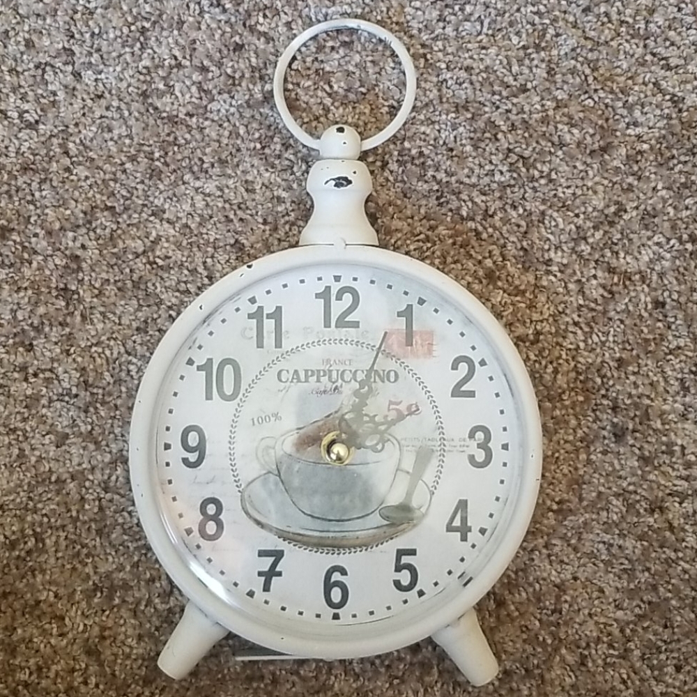 White Table Clock